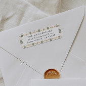 Plaid Christmas Return Address Label ラベル