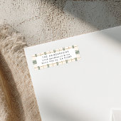 Plaid Christmas Return Address Label ラベル