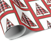 Plaid Christmas Tree Christmas Wrapping Paper ラッピングペーパー (ロールコーナー)