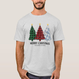 Plaid Christmas Trees Holiday Charm Apparel Tシャツ