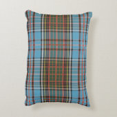 Plaid Clan Anderson Sky Blue Brown Check Tartan アクセントクッション (裏面(縦))