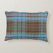 Plaid Clan Anderson Sky Blue Brown Check Tartan アクセントクッション (裏面)