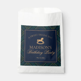 Plaid Classic Rocking Horse Birthday Dessert フェイバーバッグ