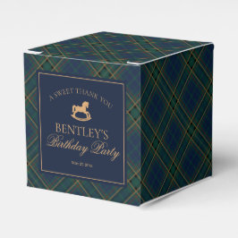 Plaid Classic Rocking Horse Birthday Favor Box フェイバーボックス