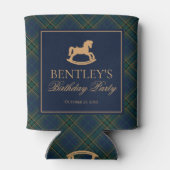 Plaid Classic Rocking Horse Birthday Party Favor 缶クーラー (裏面)