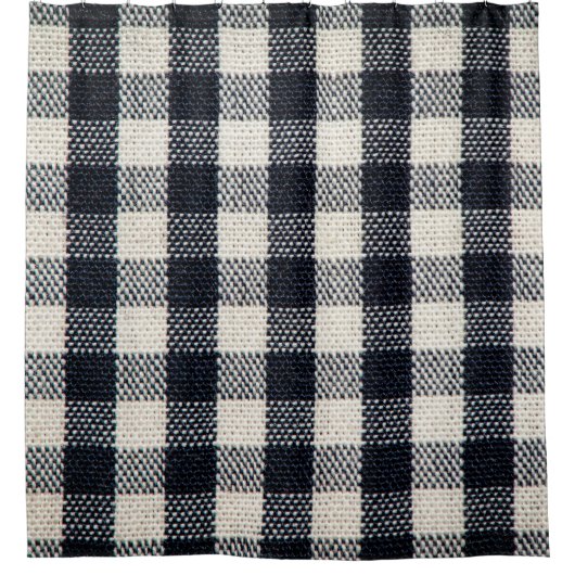 Plaid cotton fabric texture background. シャワーカーテン (正面)