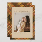 Plaid Custom Photo Christmas シーズンカード (正面/裏面)