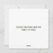 Plaid Customizable Christmas Card Cream Brown Red  シーズンカード (裏面)