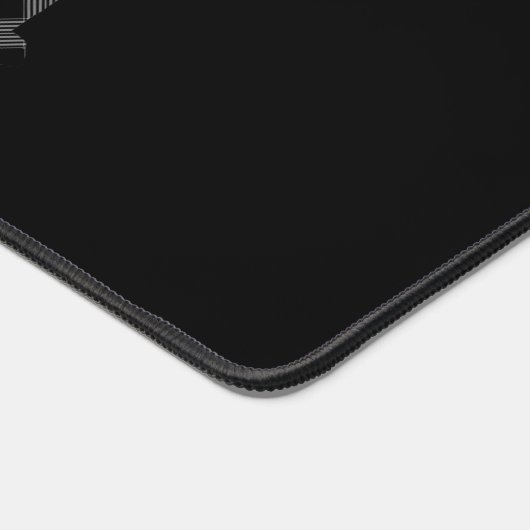 Plaid Dachshund on Black Personalised デスクマット (コーナー)