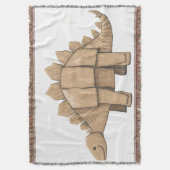 Plaid Décoratif avec Adorable Dinosaure Cartoon スローブランケット (正面縦)