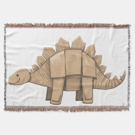 Plaid Décoratif avec Adorable Dinosaure Cartoon スローブランケット (正面)