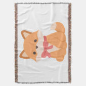 Plaid Décoratif avec Loup et Pleine Lune スローブランケット (正面縦)