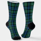 Plaid Elegant Campbell Green Rustic Tartan ソックス (傾斜あり)