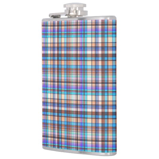 Plaid Fabric Checkered Print Pattern-57688 フラスク (左)