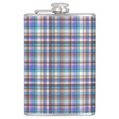 Plaid Fabric Checkered Print Pattern-57688 フラスク (正面)