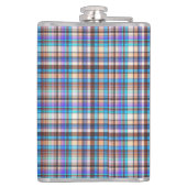 Plaid Fabric Checkered Print Pattern-57688 フラスク (裏面)
