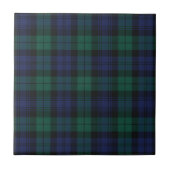 Plaid Festive Classic Rustic Green Tartan タイル (正面)