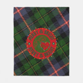 Plaid Fleece Blanket Merry & Bright フリースブランケット (正面)