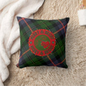 Plaid Fleece Throw Pillow Merry & Bright クッション (ブランケット)