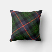 Plaid Fleece Throw Pillow Merry & Bright クッション (裏面)