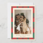 Plaid Frame Holiday Card シーズンカード (正面)