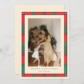 Plaid Frame Holiday Card シーズンカード (正面/裏面)