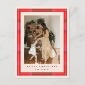 Plaid Frame Holiday Postcard シーズンポストカード (正面)