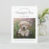 Plaid Funny Dog Lovers Christmas Cards シーズンカード (スタンド正面)