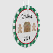 Plaid Gingerbread Child Year in Reviewオーナメント オーナメント (正面)