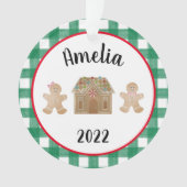 Plaid Gingerbread Child Year in Reviewオーナメント オーナメント (正面)