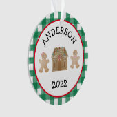 Plaid Gingerbread Child Year in Reviewオーナメント オーナメント (正面)