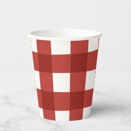 Plaid Gingham Cherry Girls Birthday 紙コップ