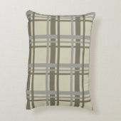 Plaid gray and cream アクセントクッション (裏面(縦))