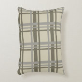 Plaid gray and cream アクセントクッション (正面(垂直))