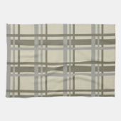 Plaid gray and cream キッチンタオル (横)