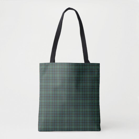 Plaid Green Blue Tartan Style トートバッグ (正面)