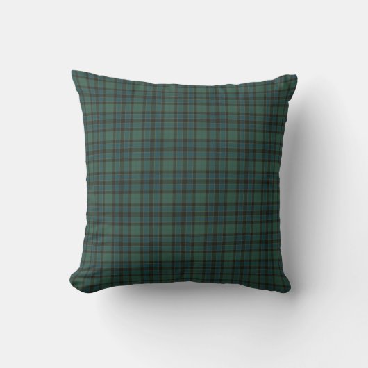 Plaid Green Blue Tartan Traditional Style クッション (正面)