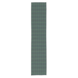 Plaid Green Blue Tartan Traditional Style ショートテーブルランナー
