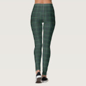 Plaid Green Blue Tartan Traditional Style レギンス (裏面)