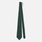 Plaid Green Blue Tartan Traditional Style Neck Tie ネクタイ (正面)