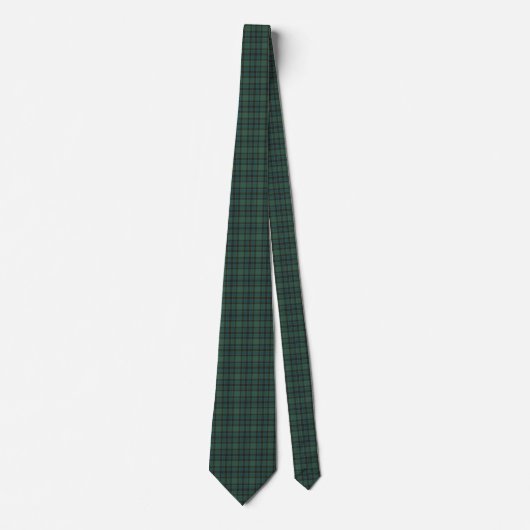 Plaid Green Blue Tartan Traditional Style Neck Tie ネクタイ (正面)