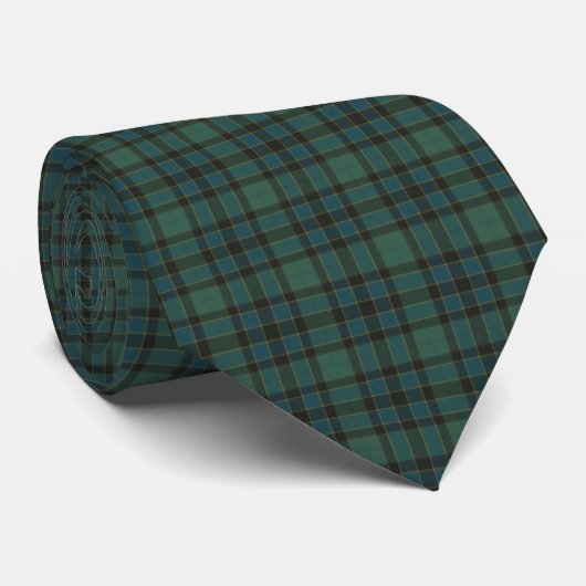 Plaid Green Blue Tartan Traditional Style Neck Tie ネクタイ (ロール)