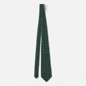 Plaid Green Blue Tartan Traditional Style Neck Tie ネクタイ (裏面)