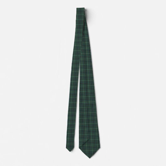 Plaid Green Blue Tartan Traditional Style Neck Tie ネクタイ (裏面)