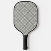 Plaid Greens and Beige Heart Pickleball Paddle ピックルボールラケット (裏面)