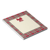 Plaid Holiday Christmas Notepad  ノートパッド (アングル)