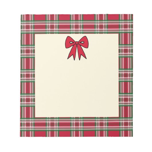 Plaid Holiday Christmas Notepad  ノートパッド (正面)