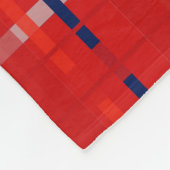 plaid in red, gold, green, silver, & blue フリースブランケット (角)