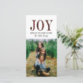 Plaid Joy Holidayフォトカード(4x8) シーズンカード (スタンド正面)