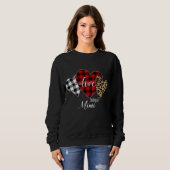 Plaid Leopard Print Love Being a Mimi スウェットシャツ (正面フル)